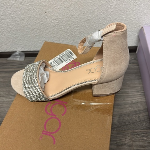 Sugar Women's Cream Heels with Rhinestone Accents - Picture 6 of 7